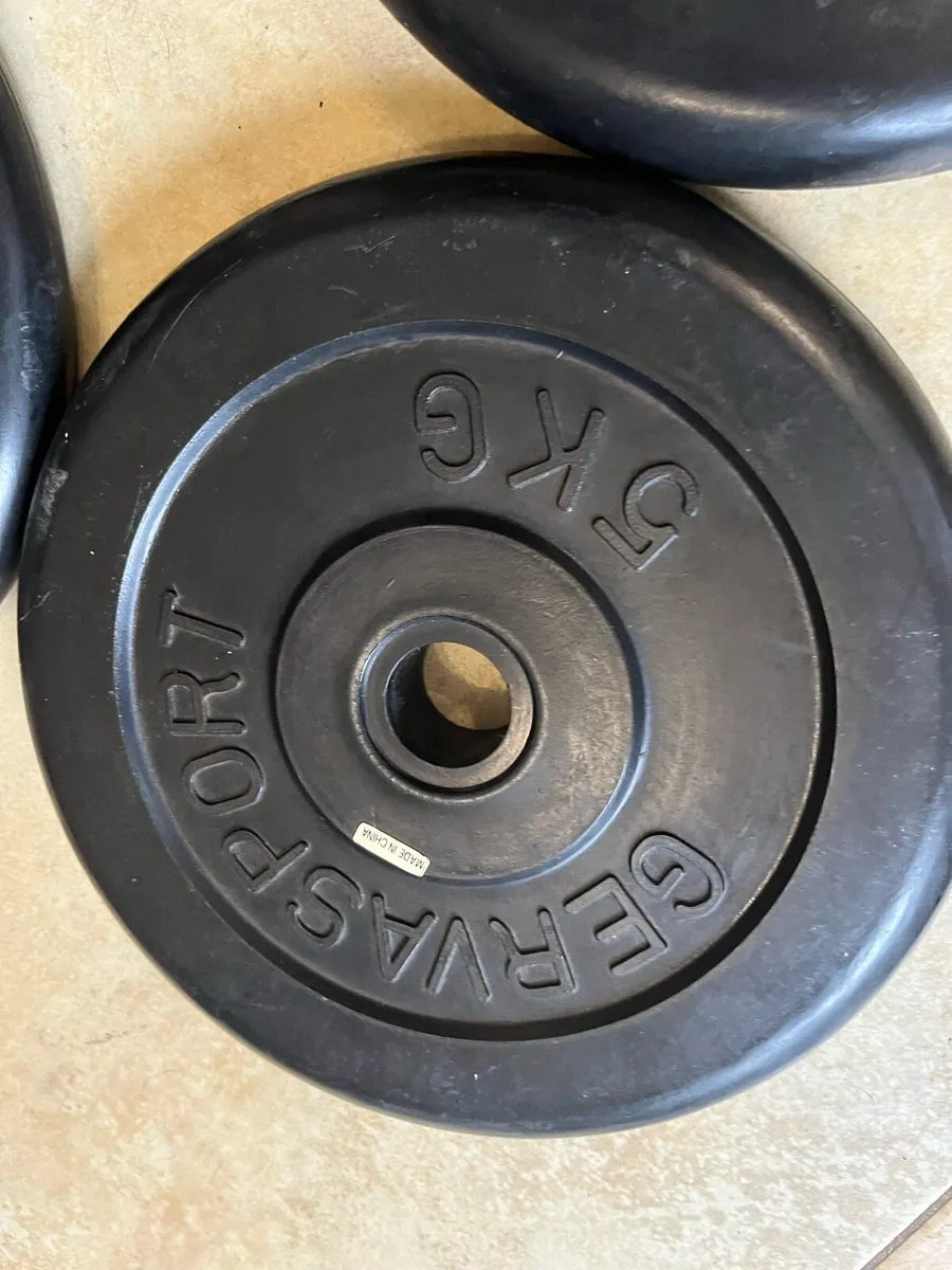 4x5kg standard 1” rubber weight plates - Image 4