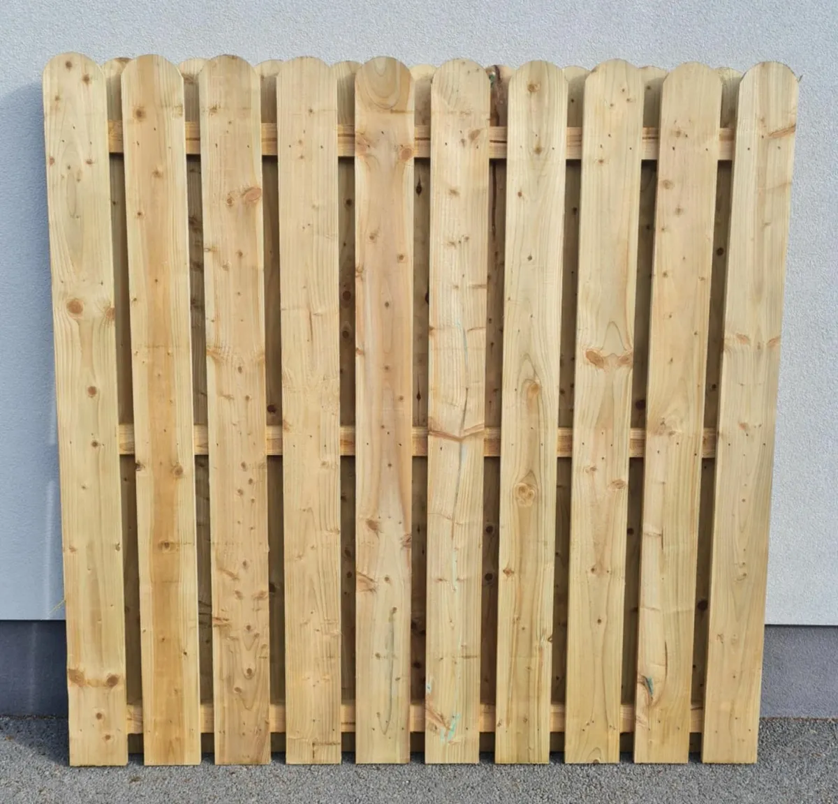 Wooden Fence Panels + Loose Picket Rails For Sale - Image 1