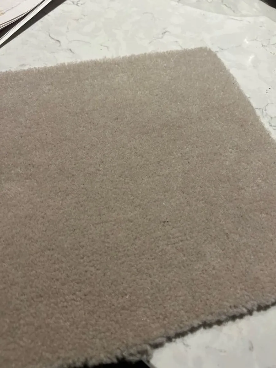 Brand New 80/20 high quality Axminster Velvet wool carpet. Neutral. Warm beige/grey. - Image 1