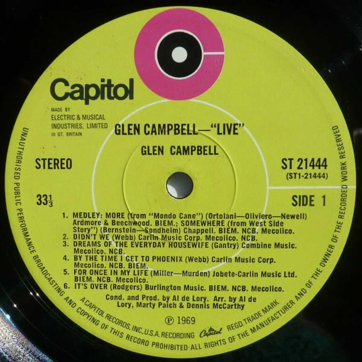 Glen Campbell Live LP - Image 2