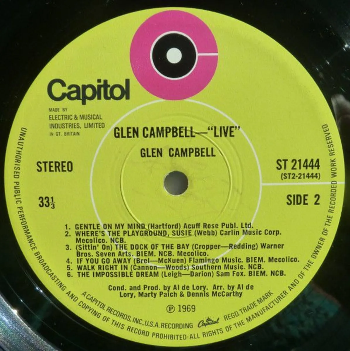 Glen Campbell Live LP - Image 3
