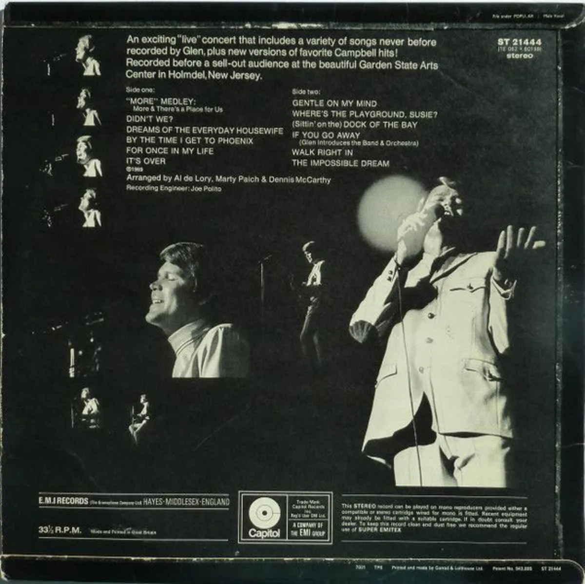 Glen Campbell Live LP - Image 4