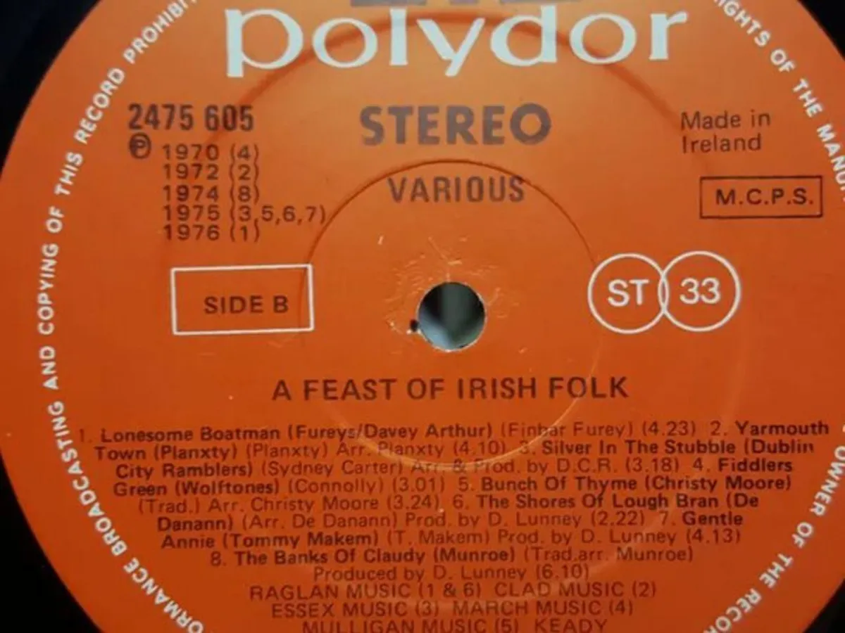 A Feast of Irish Folk Various LP - Image 4