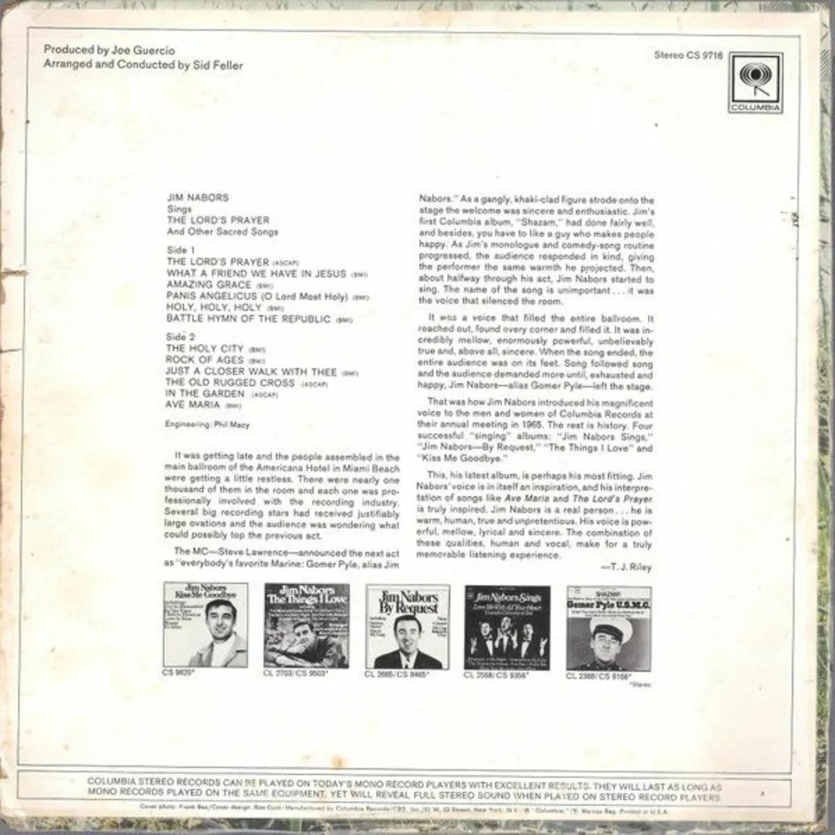 Jim Nabors Sings The Lord's Prayer LP - Image 4