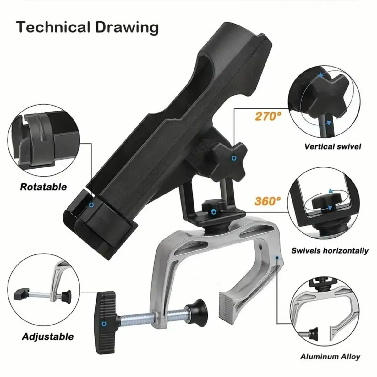 Fishing rod holder for boat - Image 2