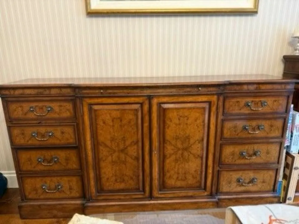 Antique Style Walnut Sideboard Cabinet - Image 1