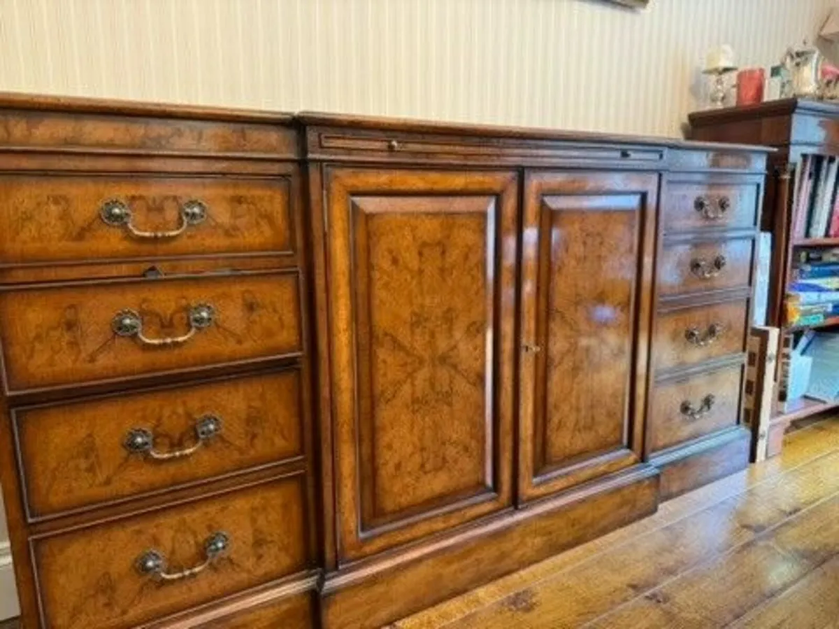 Antique Style Walnut Sideboard Cabinet - Image 3