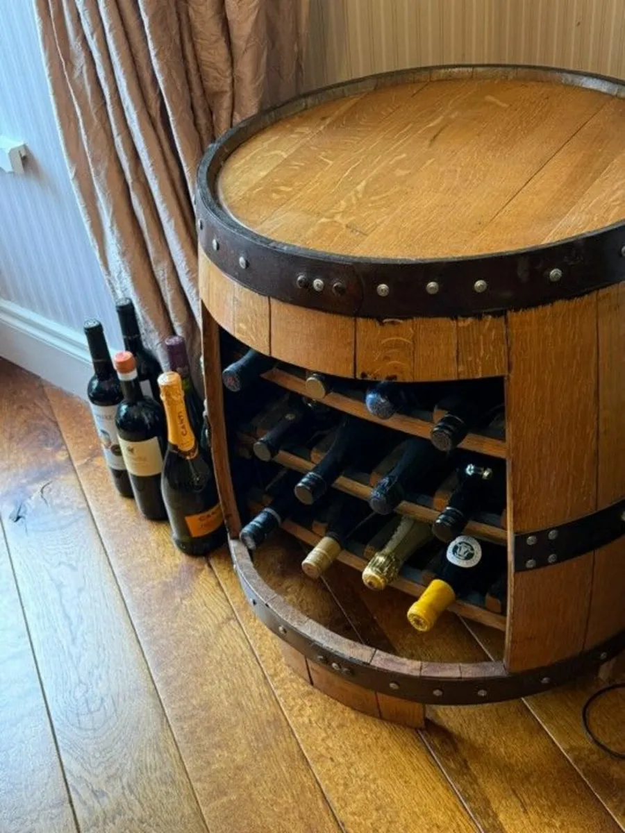 Wine Rack Oak Barrell - Image 1