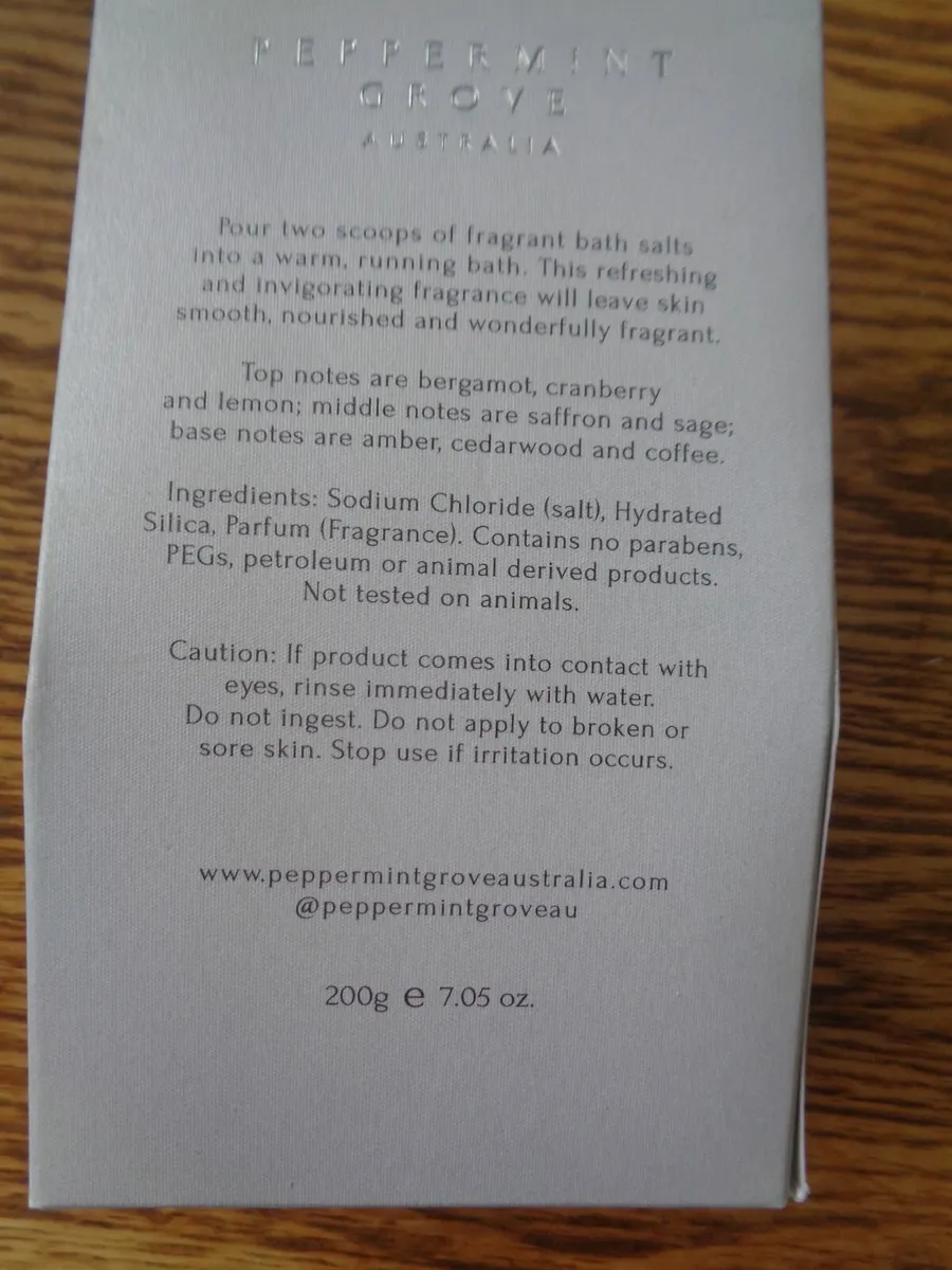 Peppermint Grove Australia Bath Salts for Sale - Image 3
