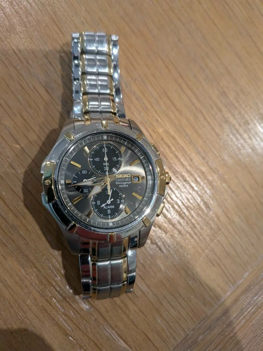 SEIKO COUTURA CHRONOGRAPH GRAY DIAL MEN’S WATCH - Image 1