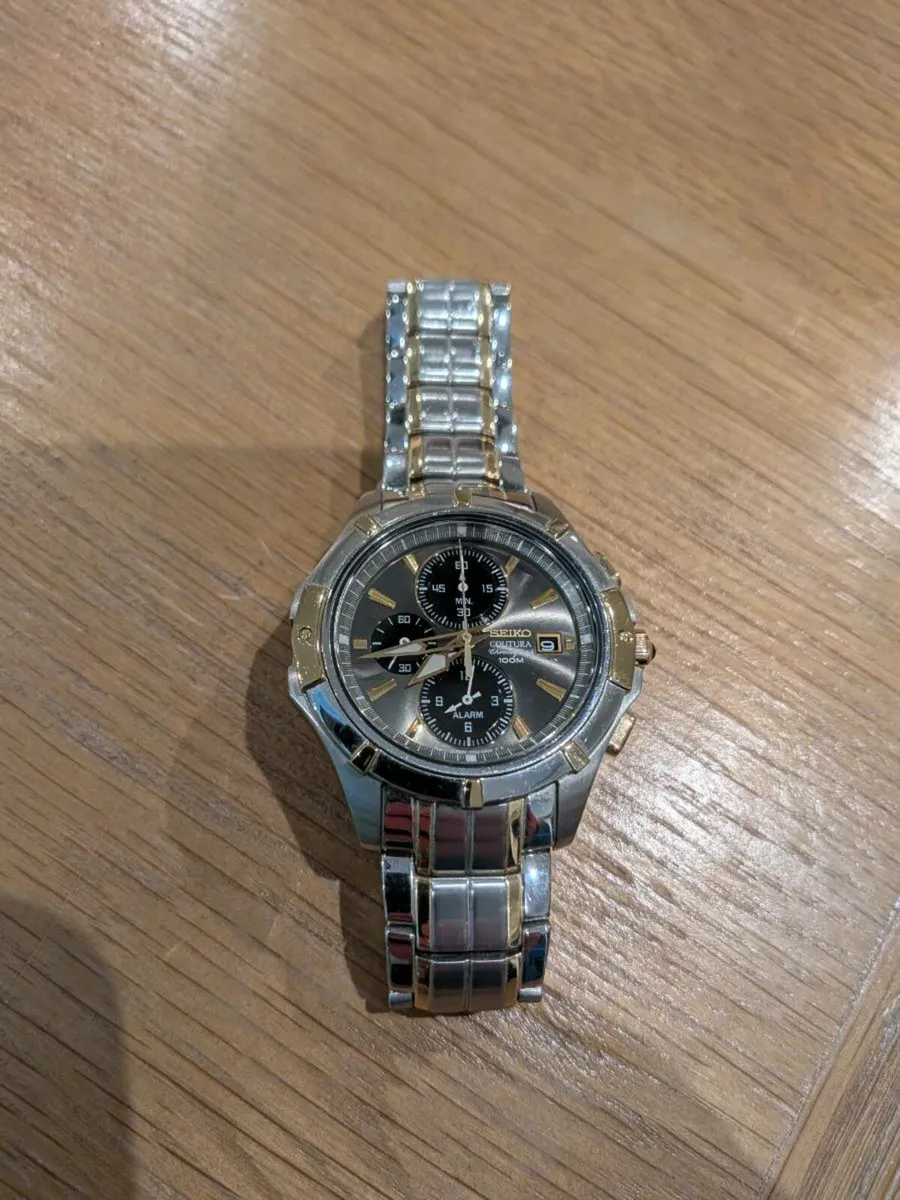 SEIKO COUTURA CHRONOGRAPH GRAY DIAL MEN’S WATCH - Image 4
