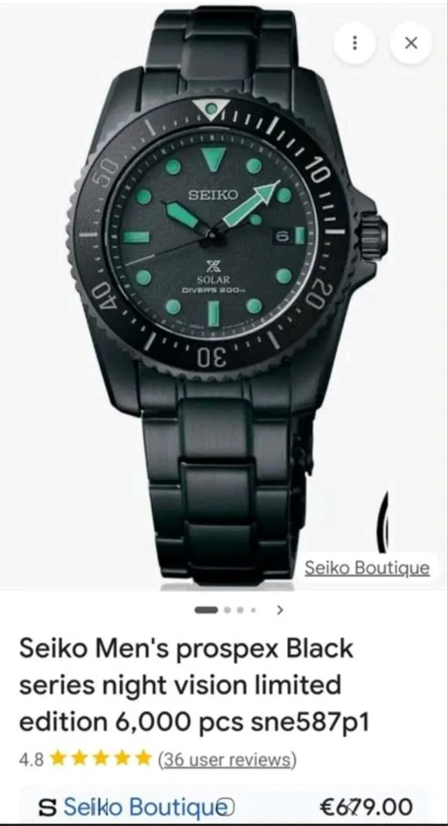 Seiko Men's prospex Black Watch - Image 2