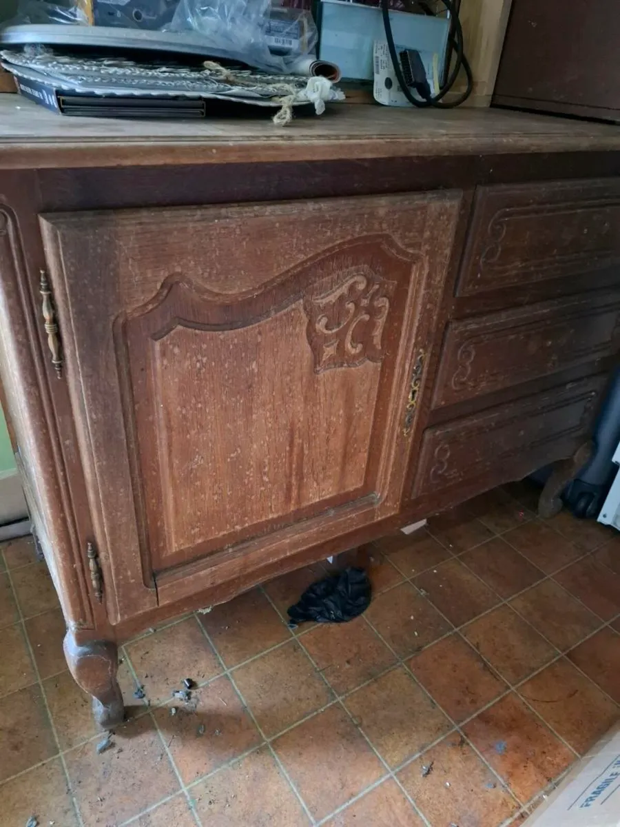 Vintage Radiogram/Oak Dresser/Filing Cabinet - Image 4