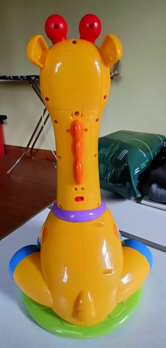 Spin & Giggle Tall Plastic Giraffe Toy, For Kids. - Image 4