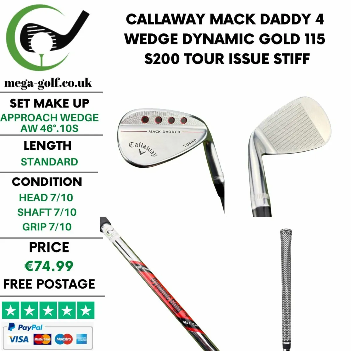 Callaway Mack Daddy 4 Wedge Aw 46°.10S / Stiff - Image 1