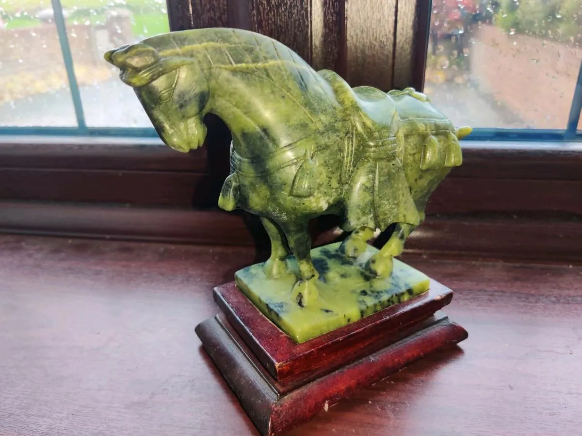 RARE, WAR STALLION SOAPSTONE,10"Tall Ornate Piece - Image 2