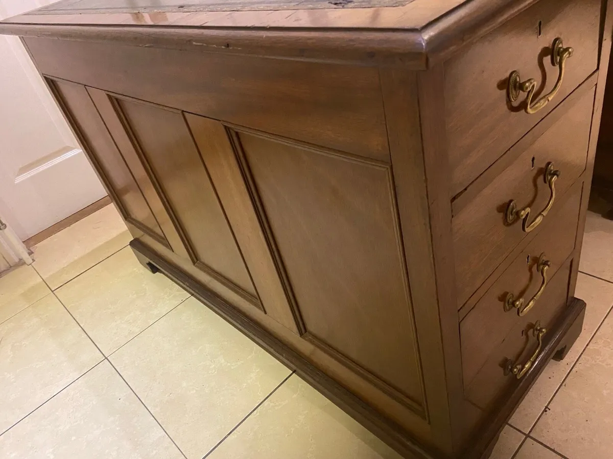 Victorian double sided library desk - Image 4