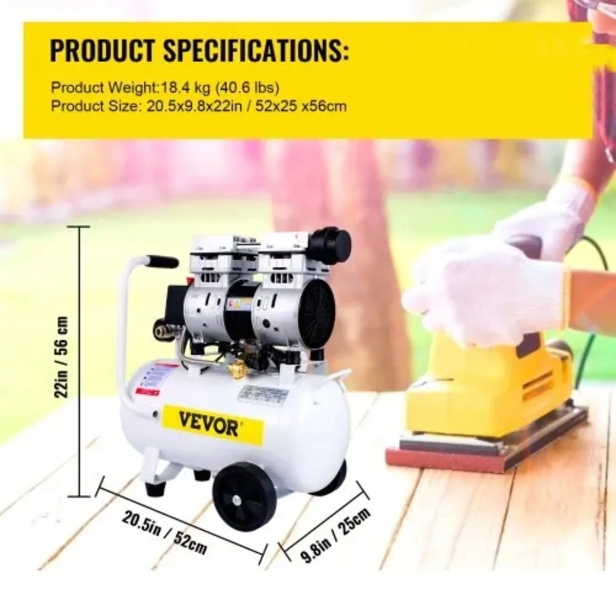 Air Compressor, 18L/4 Gallon Air Compressor Tank, - Image 3