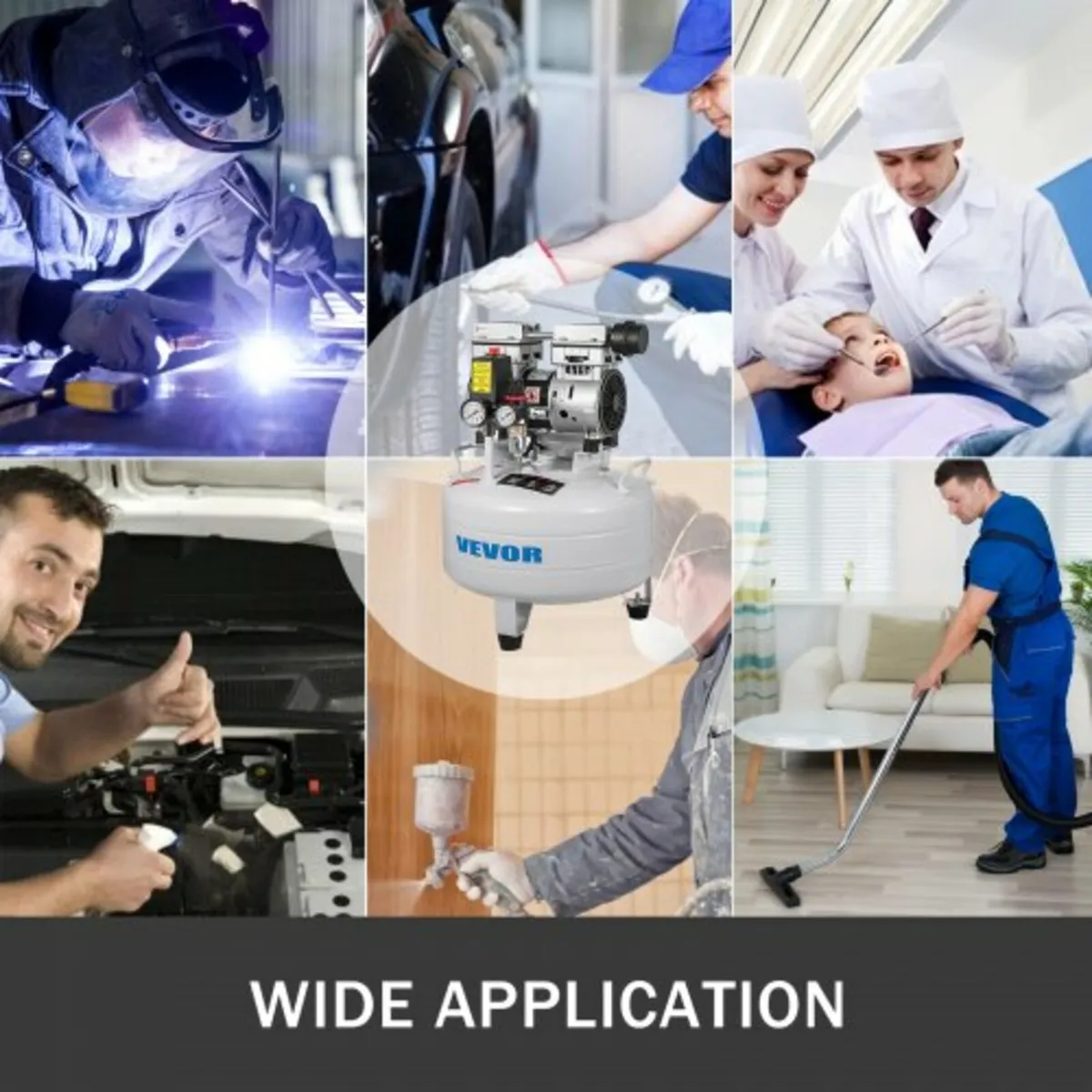 Vertical Air Compressor 6.6 Gallon Ultra Quiet Oil - Image 4