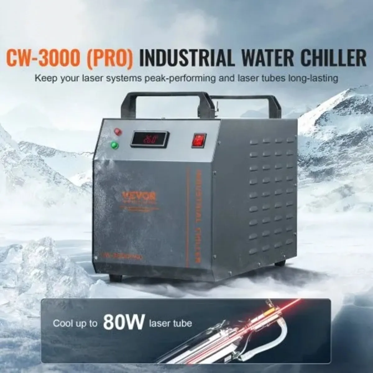 Industrial Water Chiller, CW-3000(PRO), 150W Air-C - Image 2