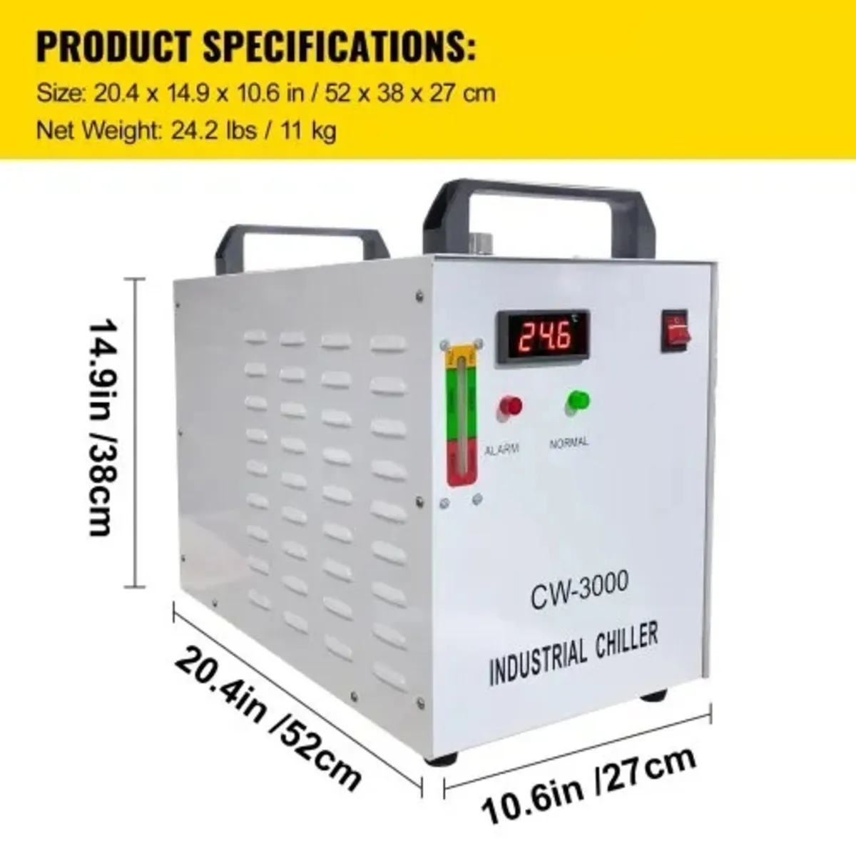 9L Tank Water Chiller CW-3000DG Thermolysis Indust - Image 3