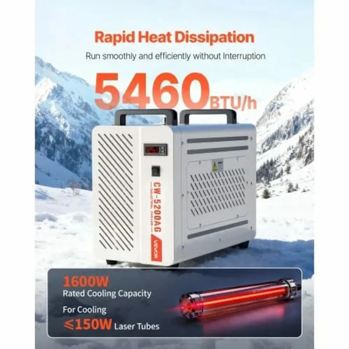 Industrial Water Chiller, 1600W, Industrial Water - Image 2