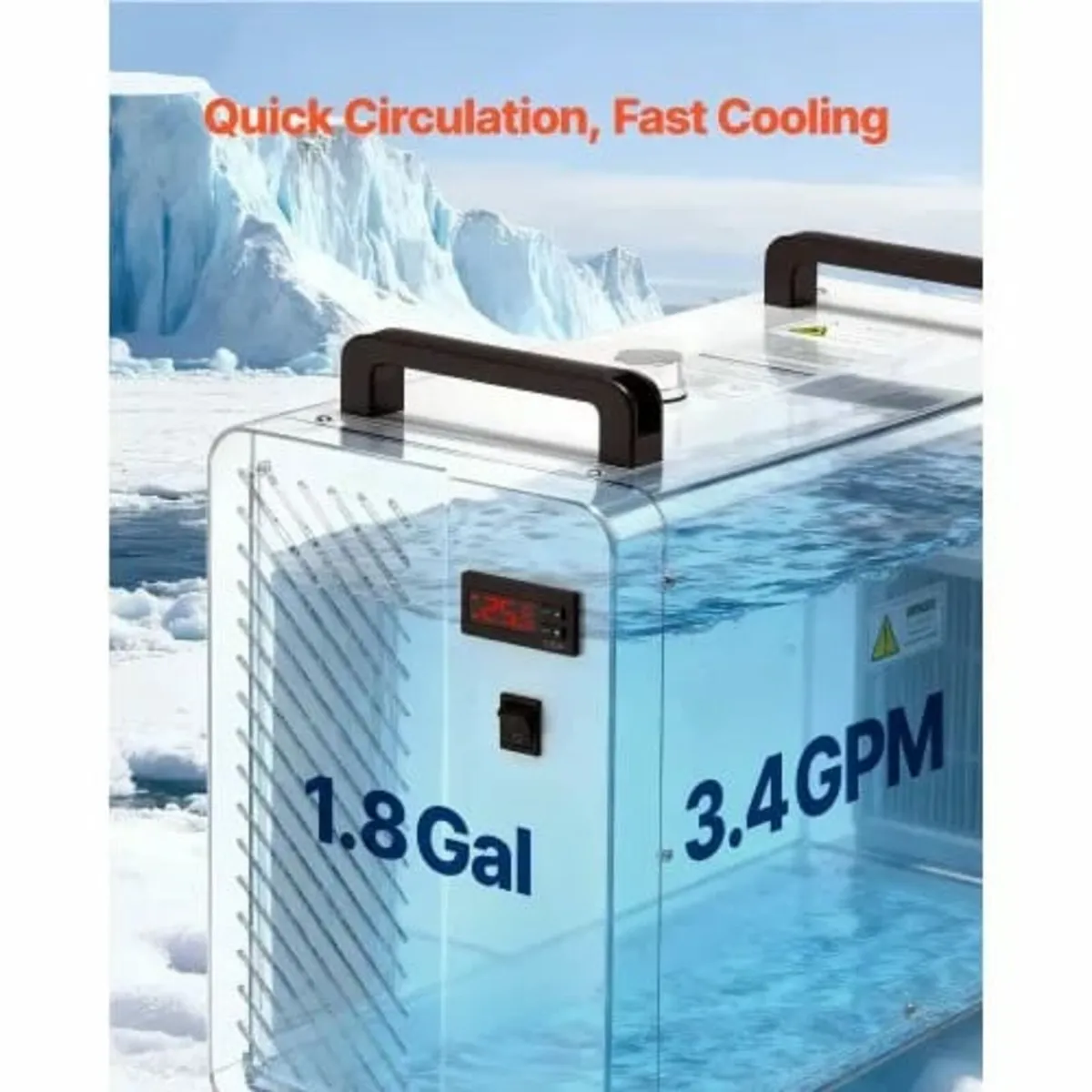 Industrial Water Chiller, 1600W, Industrial Water - Image 3