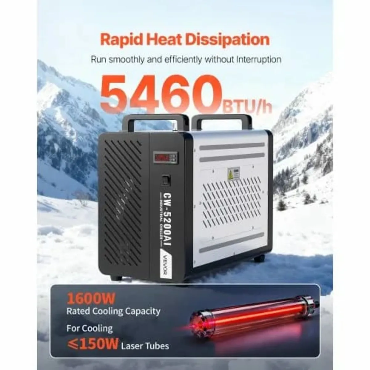 Industrial Water Chiller, 1600W, Industrial Water - Image 2