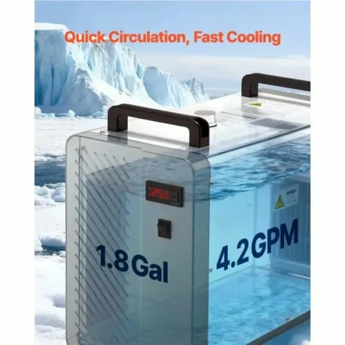 Industrial Water Chiller, 1600W, Industrial Water - Image 3