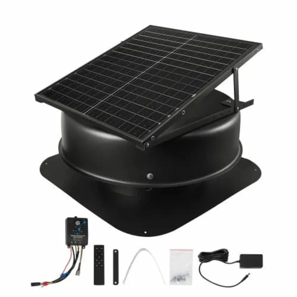 Roof Attic Exhaust Fan, 50W Smart Solar Roof Venti - Image 1