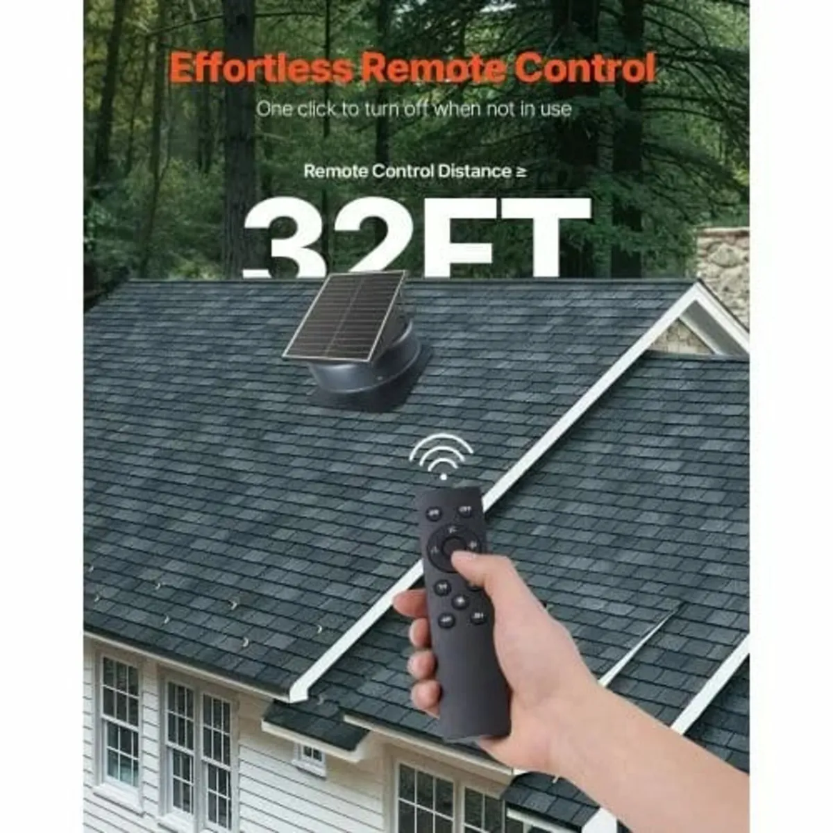 Roof Attic Exhaust Fan, 42W Smart Solar Roof Venti - Image 3