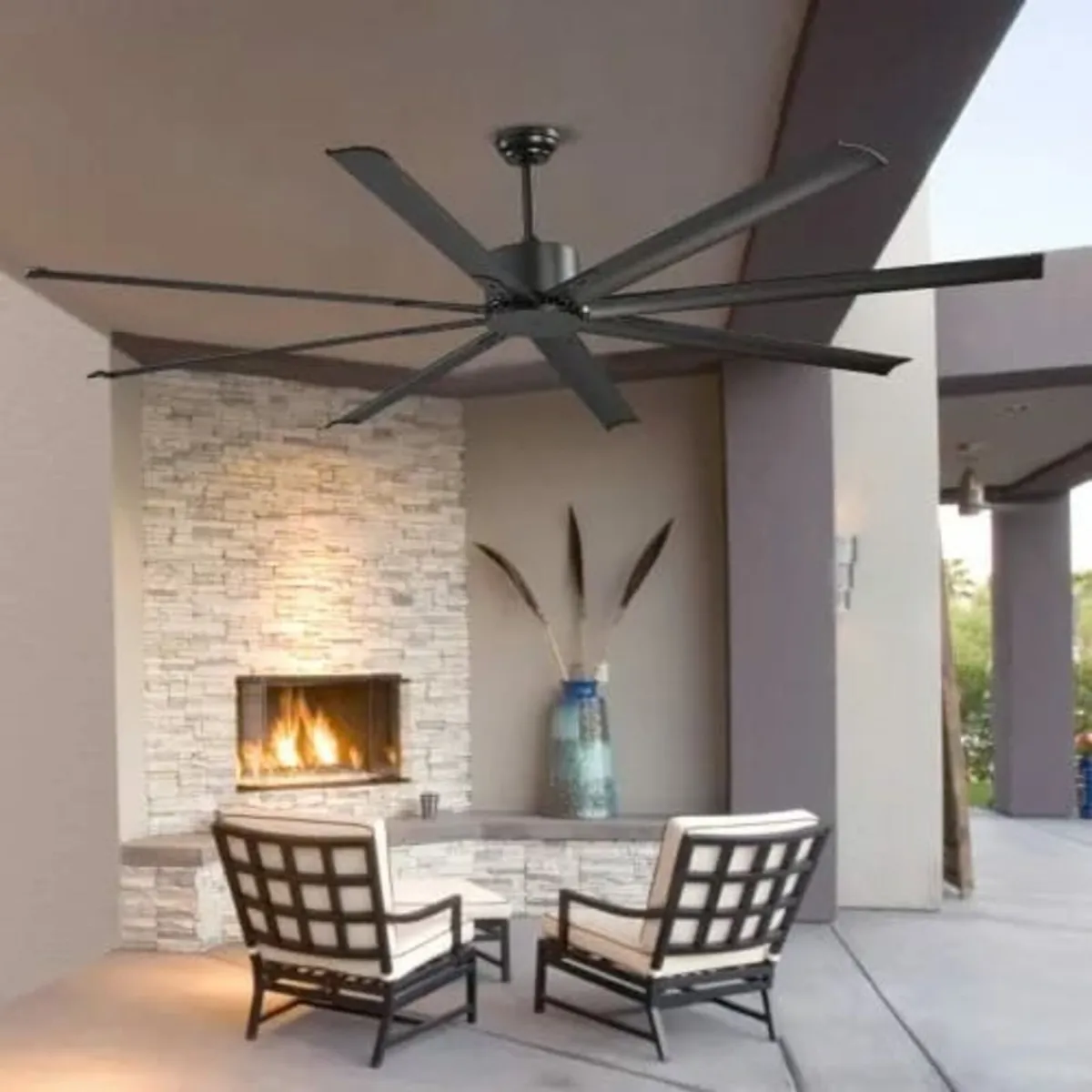 213 cm Ceiling Fan No Light, 6-Speed Remote Contro - Image 2