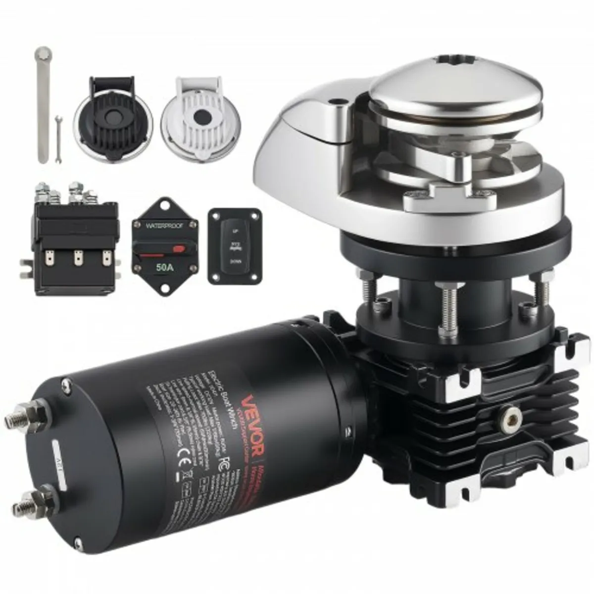 Vertical Fishing Windlass, 12V DC 600W, Windlass A - Image 1