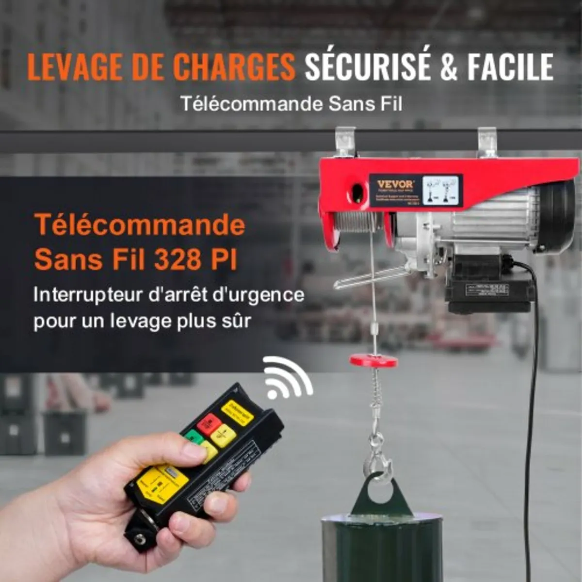 Electric Hoist, 798 kg Lifting Capacity, 1450W 220 - Image 2