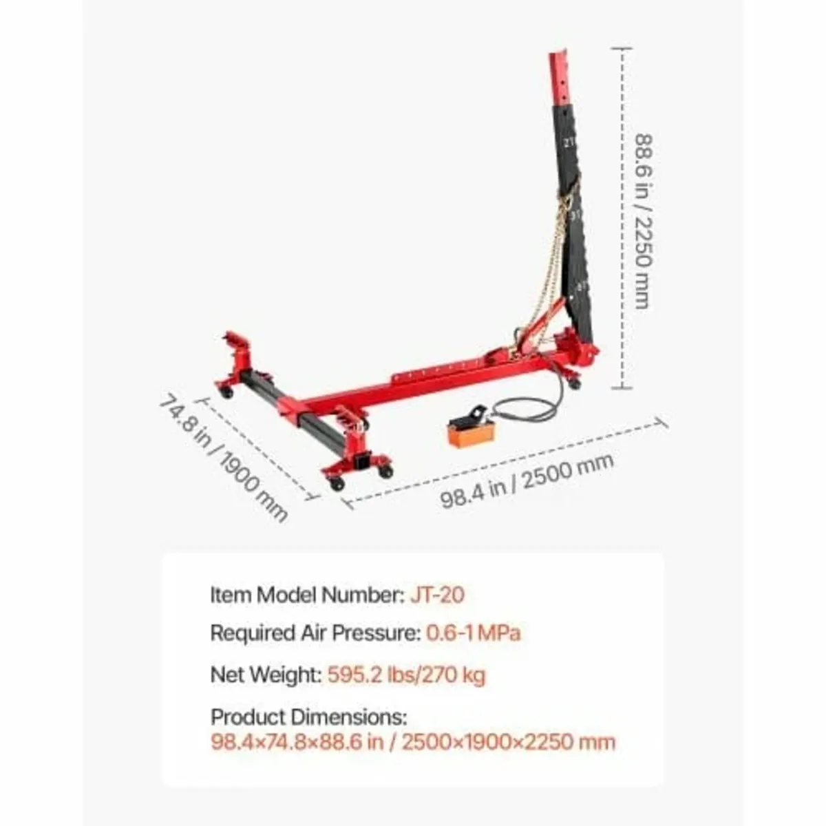 Auto Body Frame Puller Straightener, 6T Tension Ca - Image 3