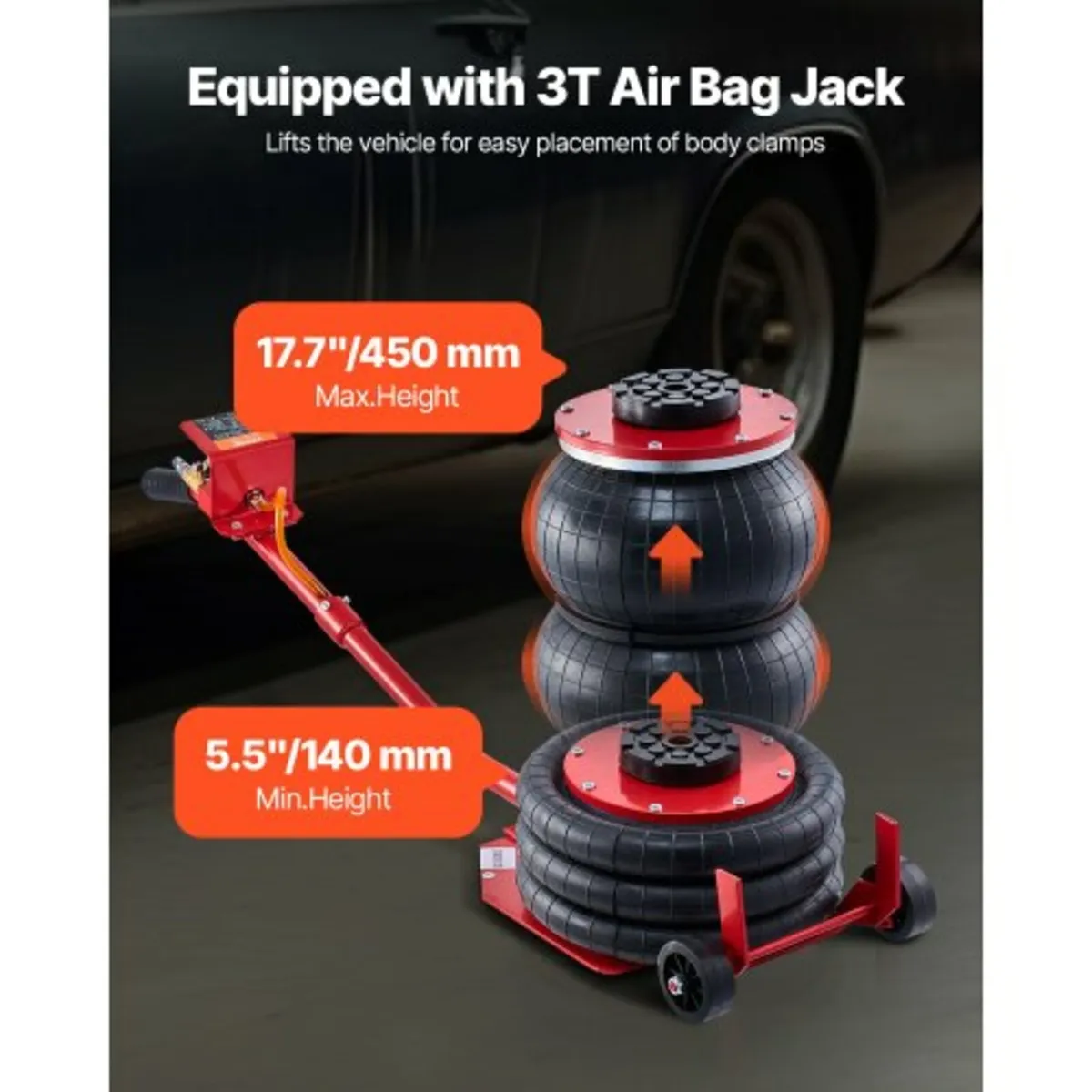 Auto Body Frame Puller Straightener, 6T Tension Ca - Image 3