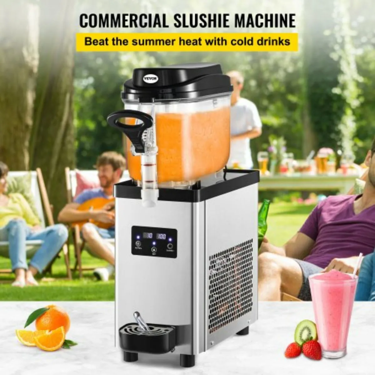 Commercial Slushy Machine, 6L/1.6 Gallons 25 Cups - Image 2