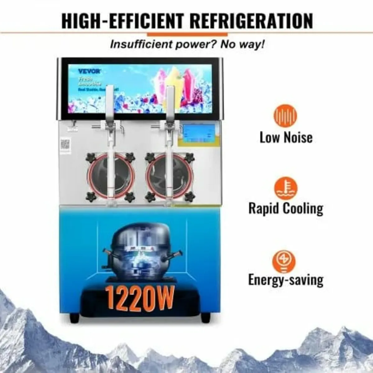 8L / 2.1 Gal Double Bowl Commercial Slushy Machine - Image 4