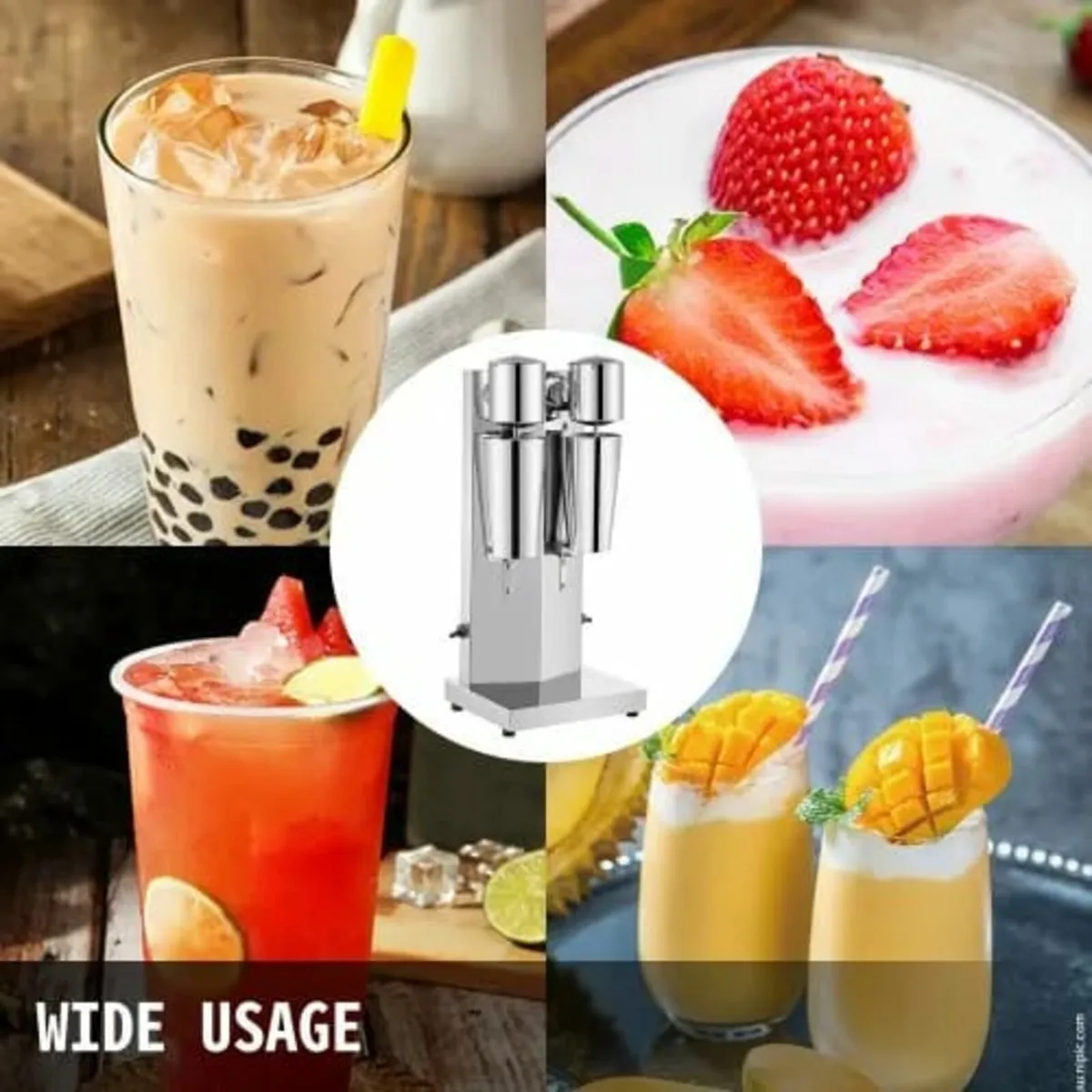 Milkshake Maker Kit, Stainless Steel Electric Milk - Image 3