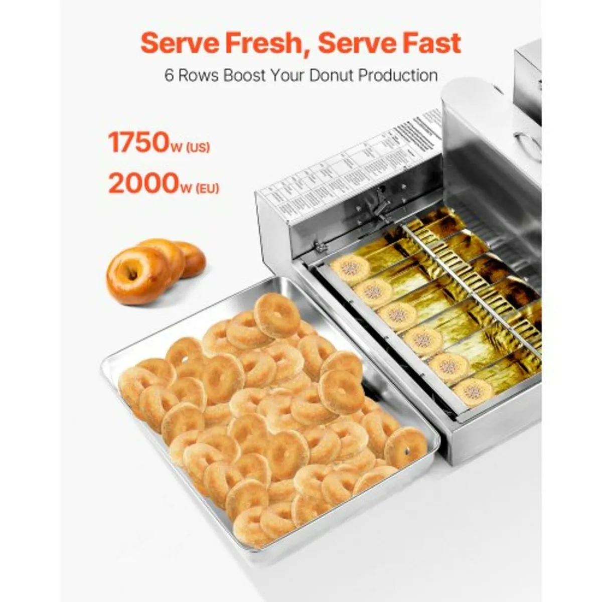 Commercial Automatic Donuts Machine, 6 Rows Donuts - Image 2