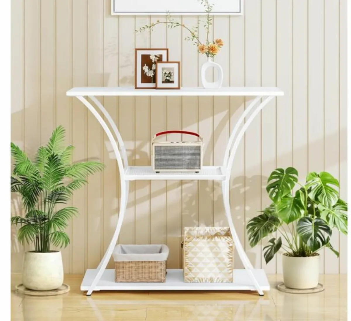 3-Tier Metal Console Table - Image 1