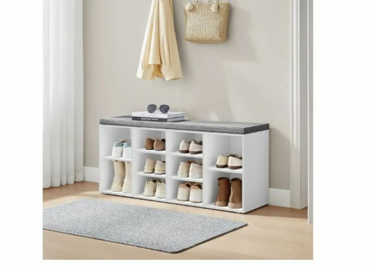 Shoe Bench, Shoe Rack with Seat - Image 2