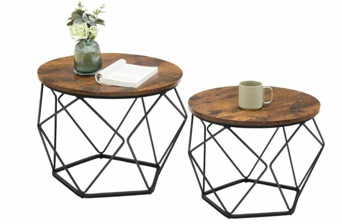 Round Coffee Table, Set of 2 - Image 4
