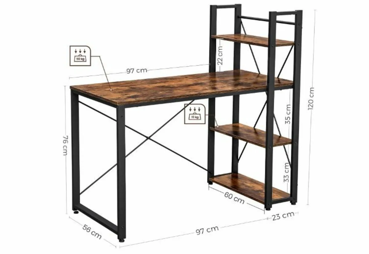 Desk 120cm long Computer Desk - Image 3