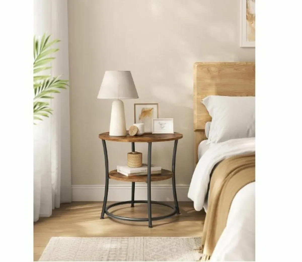 round side table with 2 shelves - Image 2