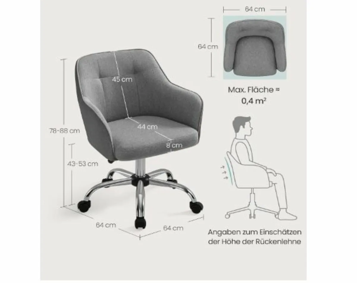 Home Office Chair Swivel Desk Chair - Image 4