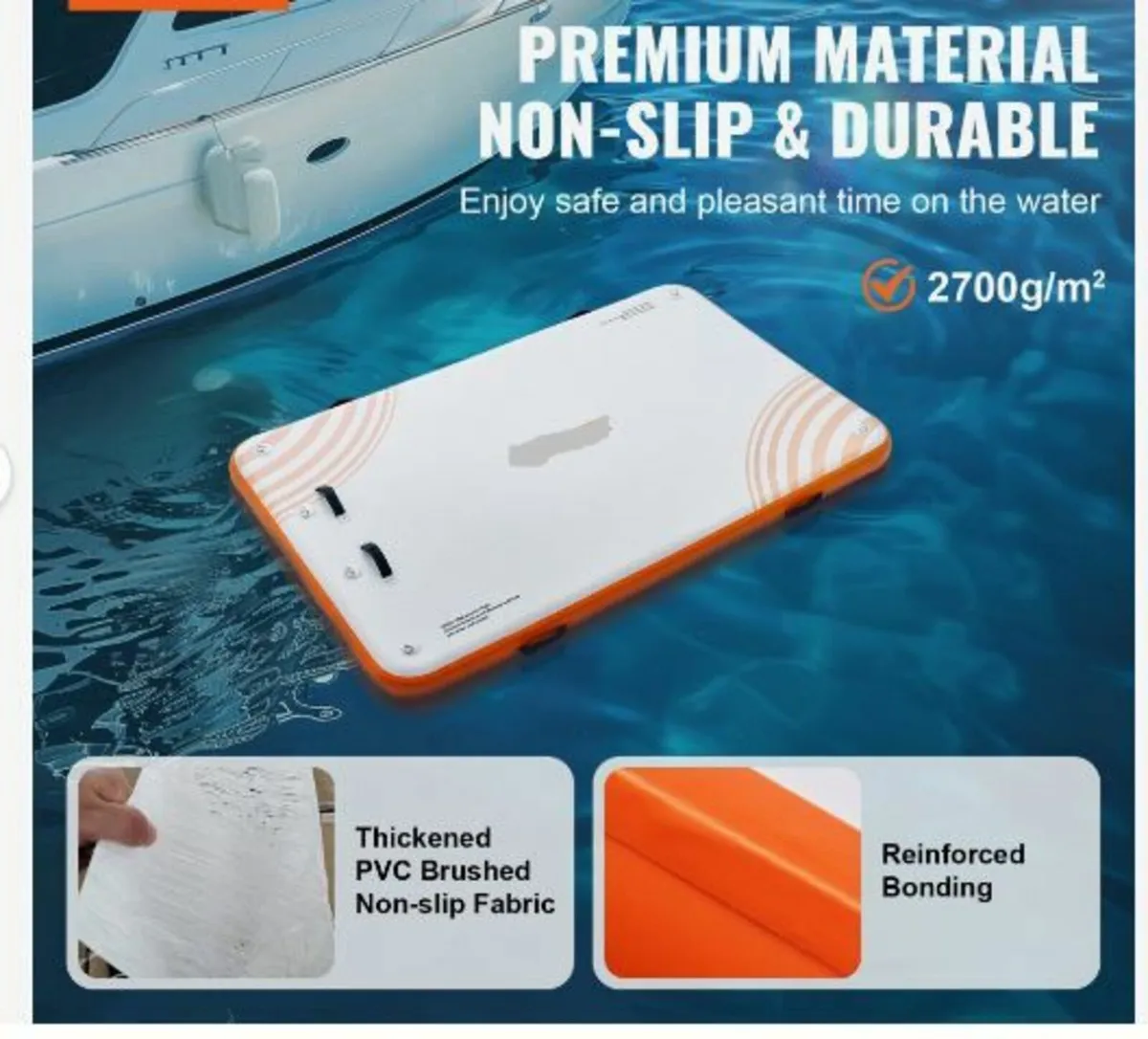 Inflatable Floating Dock, 8 x 5FT - Image 2