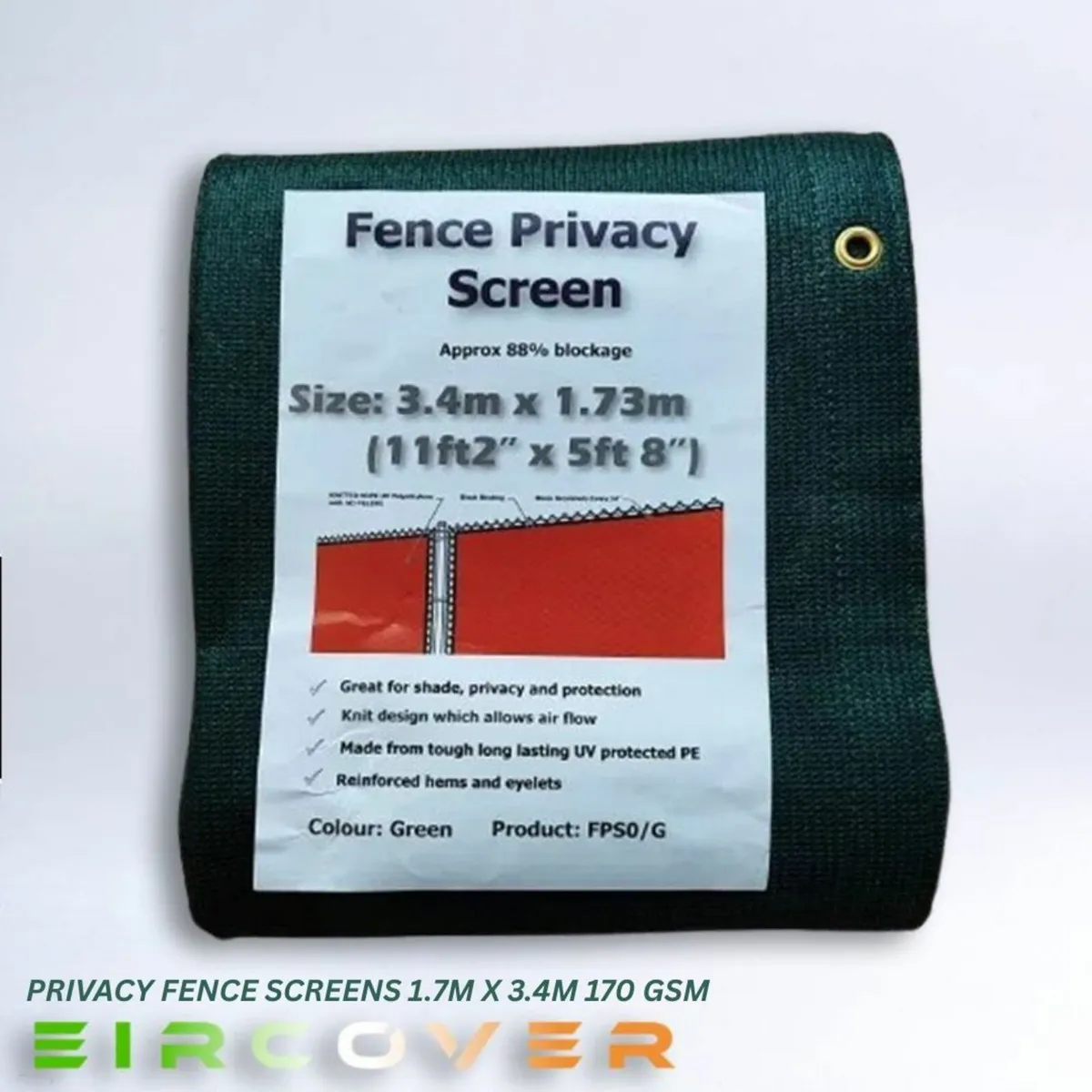 Privacy Fence Screens 1.7m x 3.4m ( 6'-11')170 gsm - Image 2