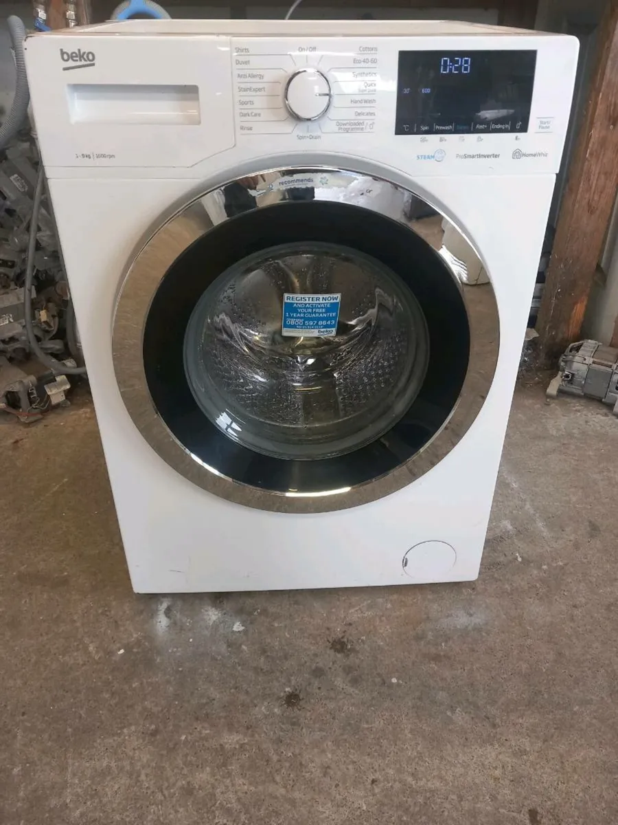 Beko 9kg washing machine 1600 spin - Image 1