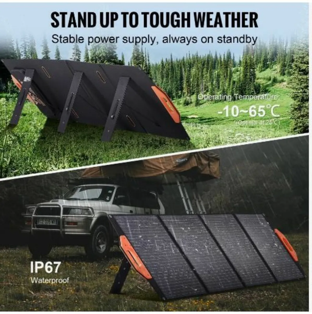 Portable Monocrystalline Solar Panel, 120W - Image 2